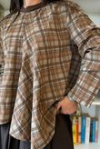 Heritage Needlecord Plaid Swing Top Camel & Earth